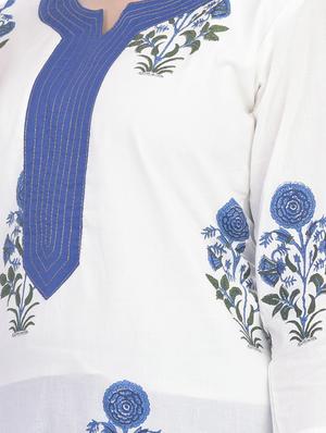 floral straight kurta - 17398624 - Standard Image - 4