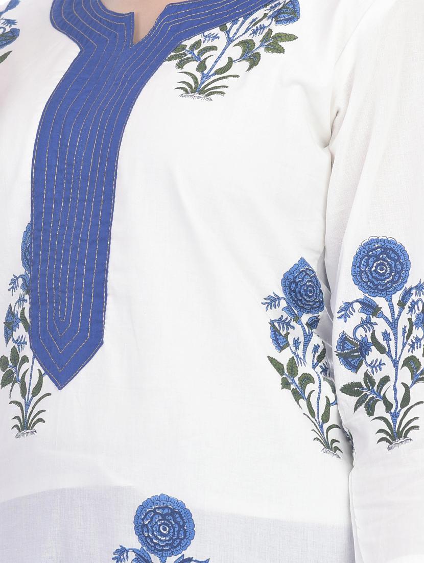 floral straight kurta - 17398624 - Zoom Image - 4