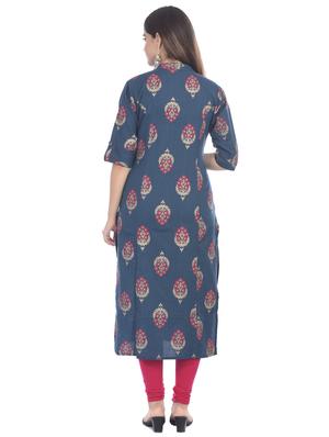floral straight kurta - 17398625 - Standard Image - 3
