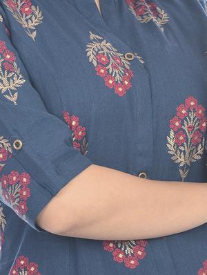 floral straight kurta - 17398625 - Standard Image - 4