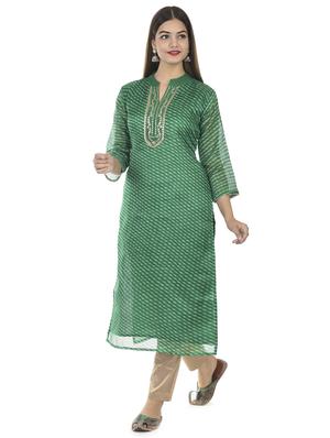 leheriya print straight kurta - 17398630 - Standard Image - 2