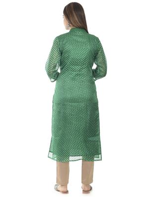 leheriya print straight kurta - 17398630 - Standard Image - 3