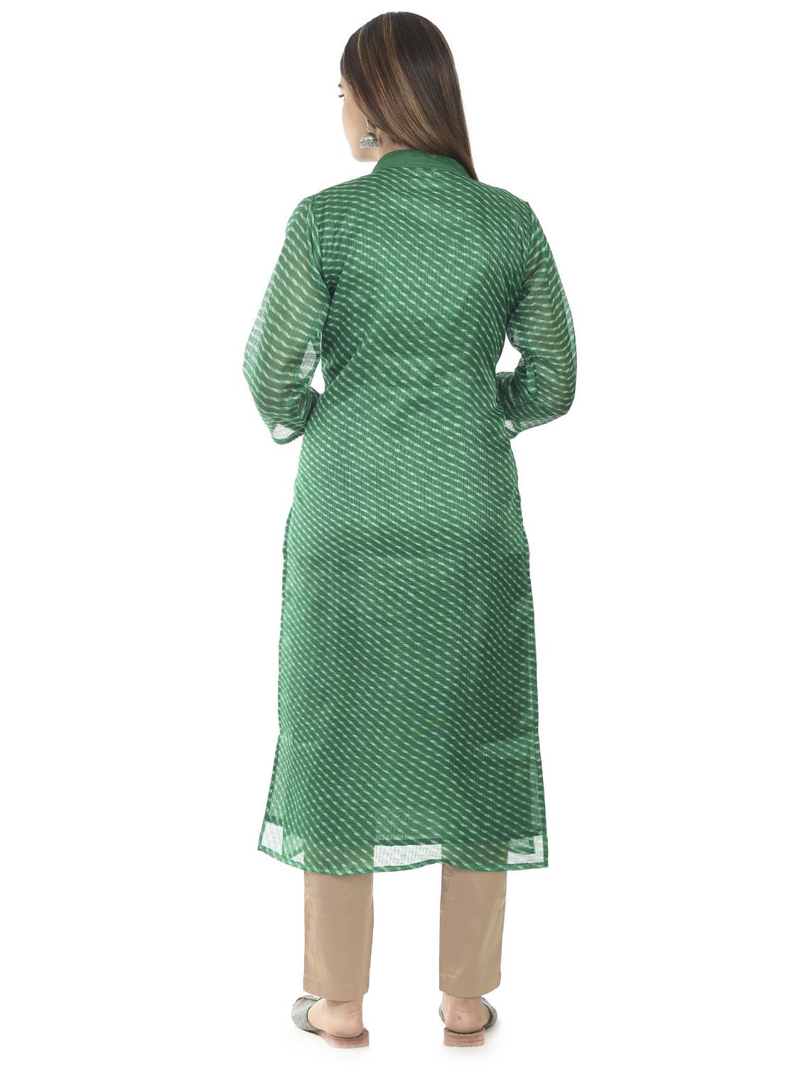 leheriya print straight kurta - 17398630 - Zoom Image - 3
