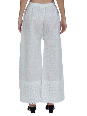 white cotton palazzos - 17398664 - Standard Image - 3