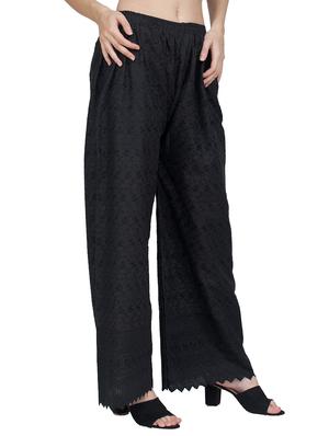 black cotton palazzos - 17398665 - Standard Image - 2
