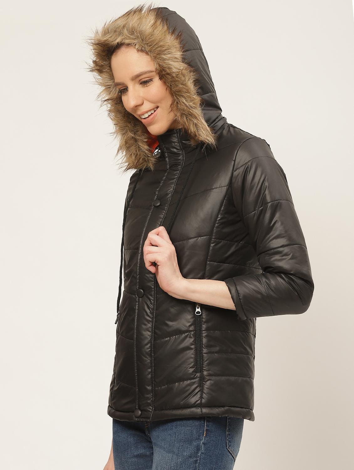 hooded neck padded jacket - 17398745 - Zoom Image - 2