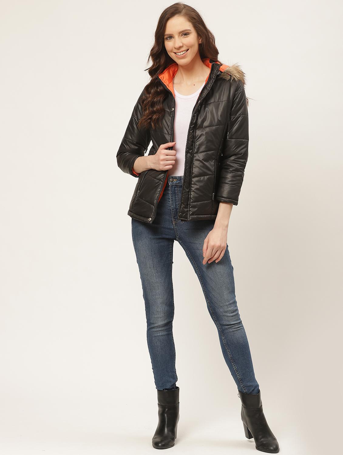 hooded neck padded jacket - 17398745 - Zoom Image - 4