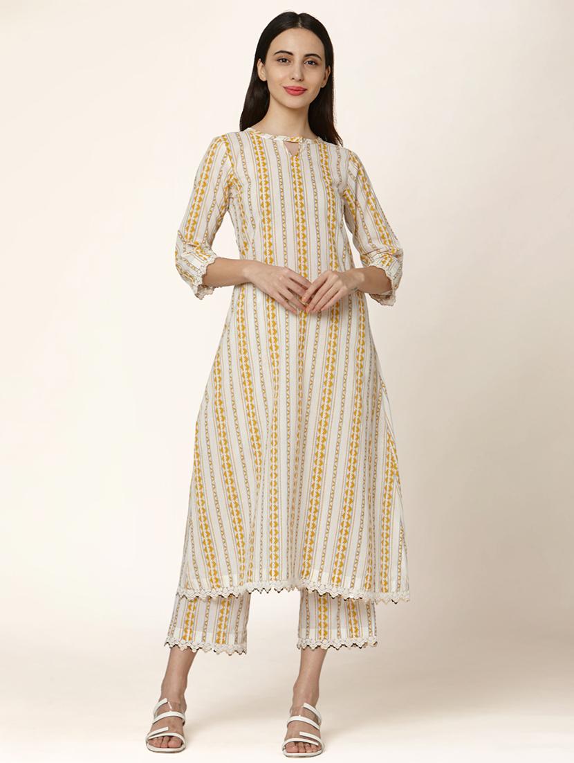 striped kurta palazzo set - 17398809 - Zoom Image - 1