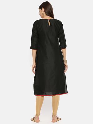 embroidered straight kurta - 17398820 - Standard Image - 3