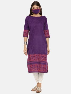 embroidered straight kurta - 17398821 - Standard Image - 4