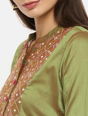 embroidered straight kurta - 17398836 - Standard Image - 5