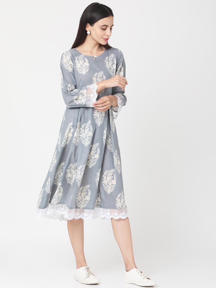 color block a-line dress - 17398856 - Zoom Image - 2