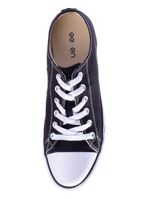 black canvas lace up sneakers - 17399056 - Standard Image - 4