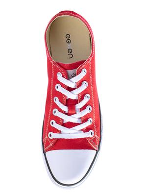 red canvas lace up sneakers - 17399057 - Standard Image - 4