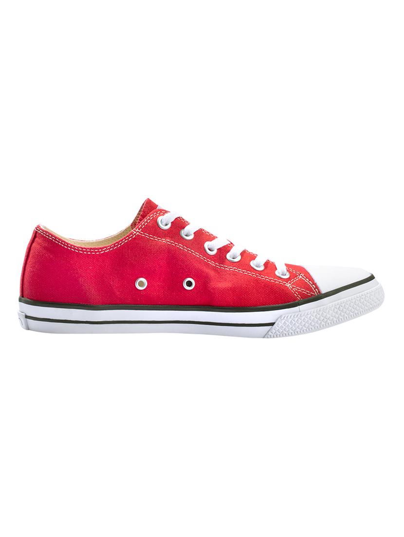 red canvas lace up sneakers - 17399057 - Zoom Image - 2
