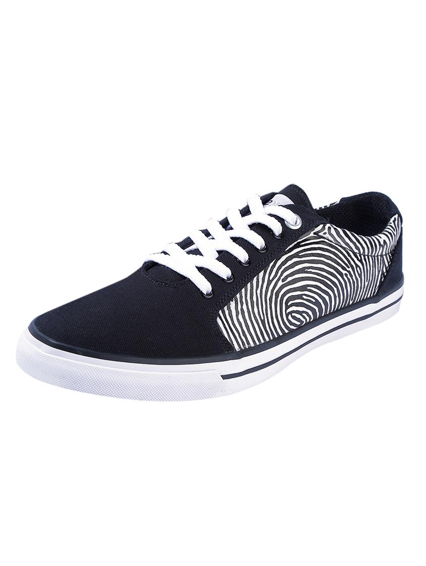 black canvas lace up sneakers - 17399061 - Zoom Image - 1