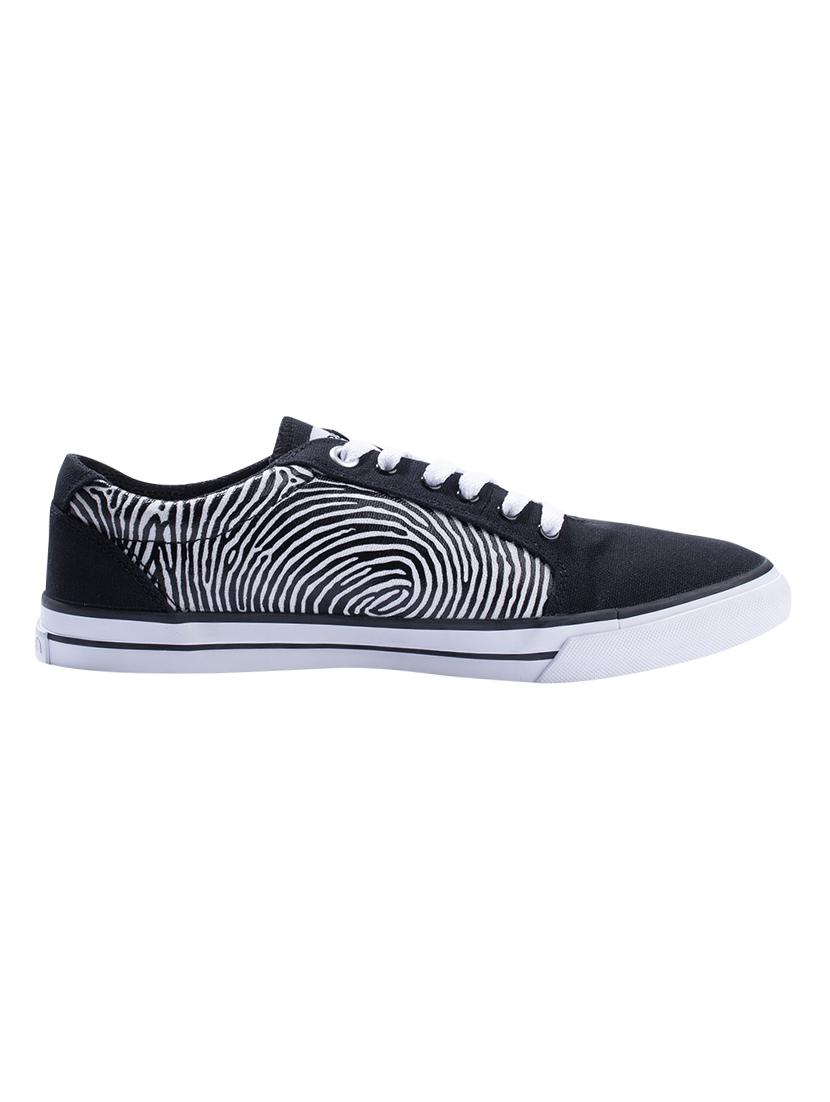 black canvas lace up sneakers - 17399061 - Zoom Image - 2