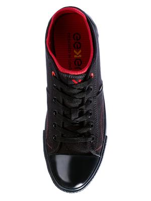 black canvas lace up sneakers - 17399064 - Standard Image - 3