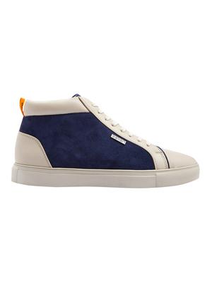 blue leather lace up sneakers - 17399069 - Standard Image - 2