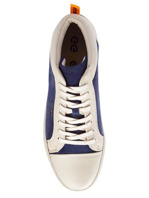 blue leather lace up sneakers - 17399069 - Standard Image - 4