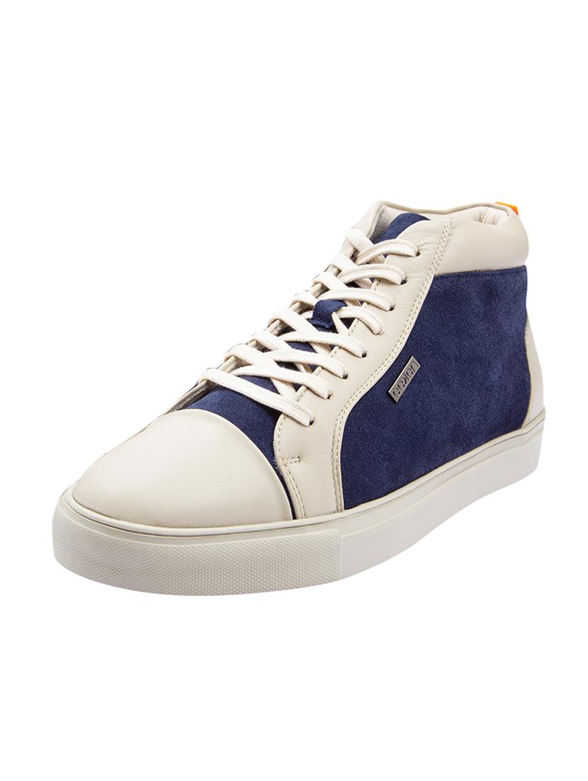 blue leather lace up sneakers - 17399069 - Zoom Image - 1