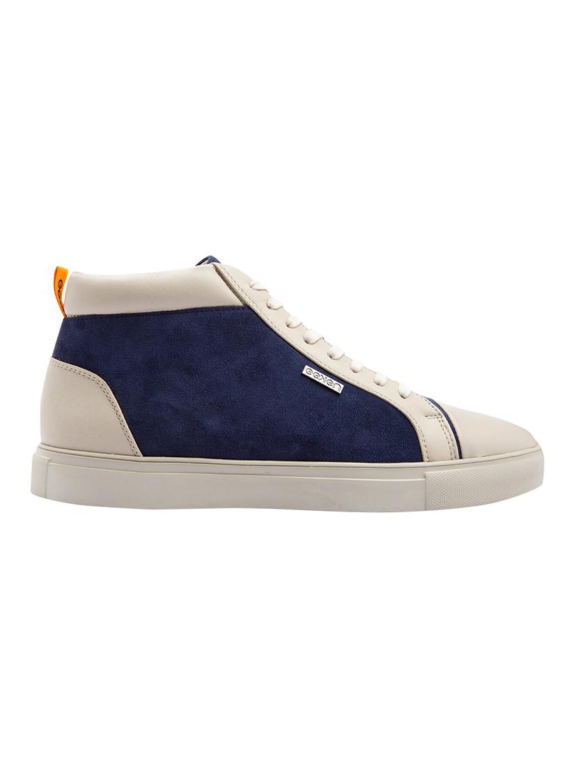 blue leather lace up sneakers - 17399069 - Zoom Image - 2