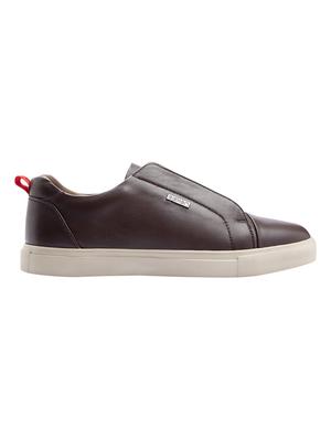 brown leather lace up sneakers - 17399073 - Standard Image - 2