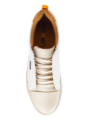white leather lace up sneakers - 17399074 - Standard Image - 4
