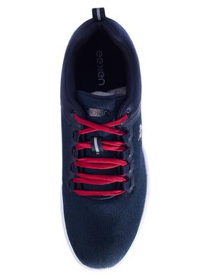 navy mesh & synthetic lace up sneakers - 17399084 - Standard Image - 3