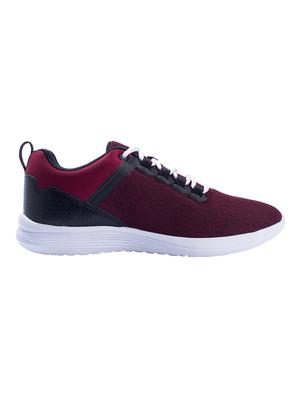 maroon mesh & synthetic lace up sneakers - 17399085 - Standard Image - 2