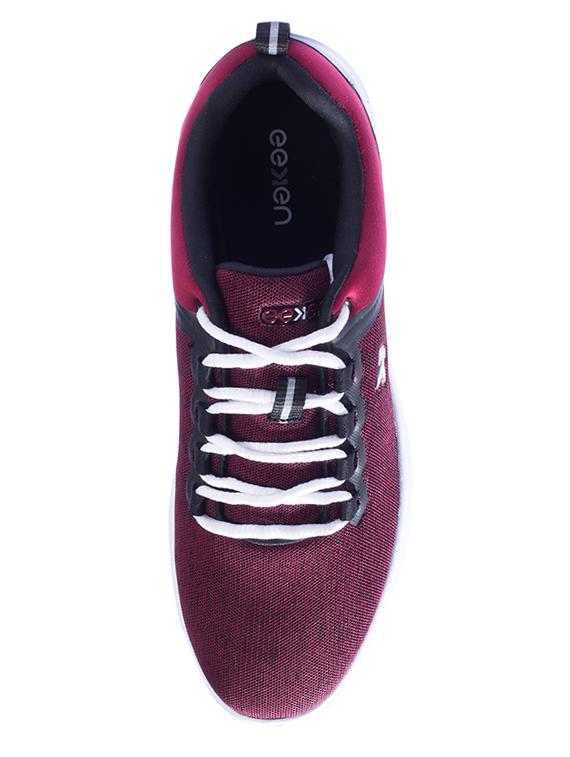 maroon mesh & synthetic lace up sneakers - 17399085 - Zoom Image - 4