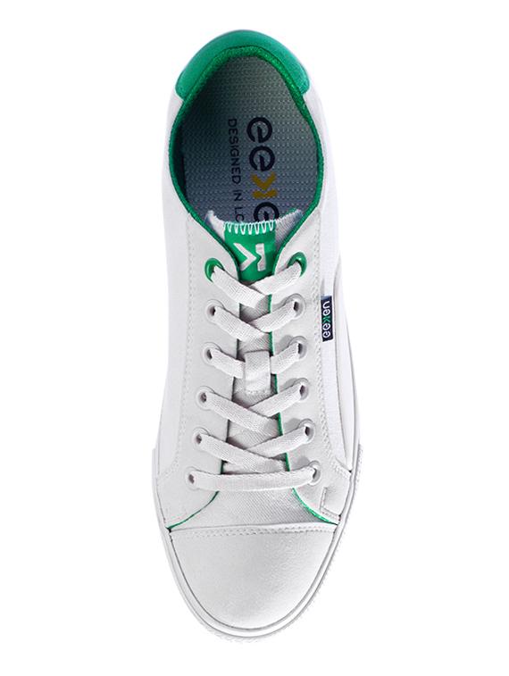 white canvas lace up sneakers - 17399087 - Zoom Image - 4