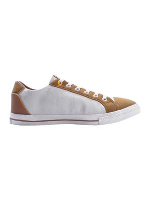 white canvas lace up sneakers - 17399088 - Standard Image - 2