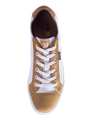 white canvas lace up sneakers - 17399088 - Standard Image - 4