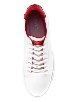 white synthetic lace up sneakers - 17399161 - Standard Image - 4