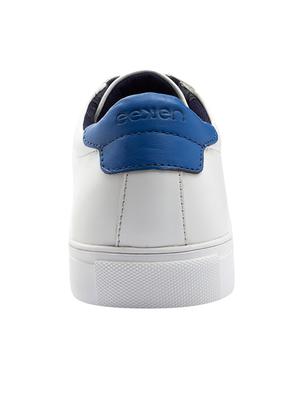 white synthetic lace up sneakers - 17399162 - Standard Image - 3