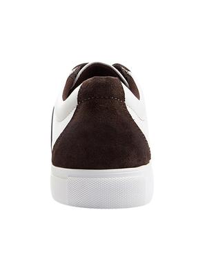 white synthetic lace up sneakers - 17399163 - Standard Image - 2