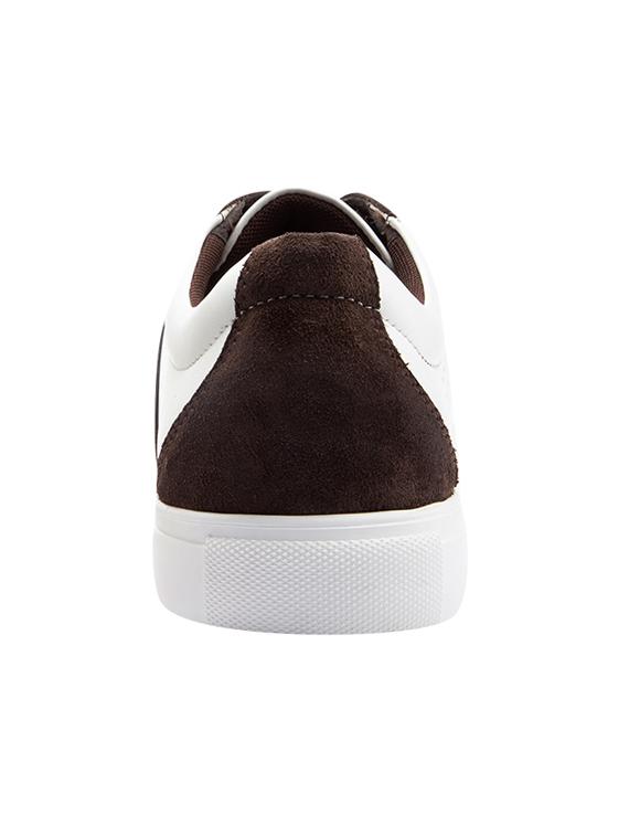 white synthetic lace up sneakers - 17399163 - Zoom Image - 2