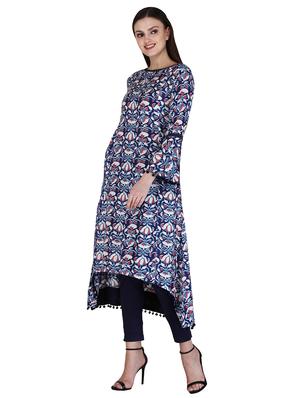 printed a-line kurta with pant set - 17399178 - Standard Image - 2