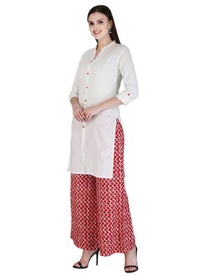 solid kurta palazzo set - 17399186 - Standard Image - 2