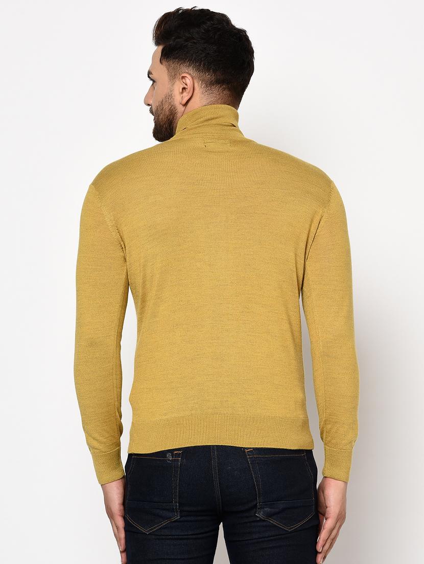 beige solid pullover - 17399336 - Zoom Image - 3