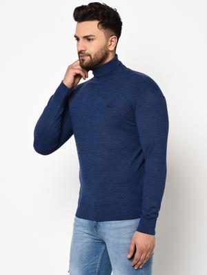 navy blue solid pullover - 17399340 - Standard Image - 2