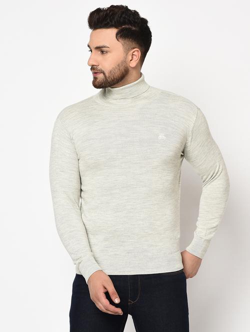 grey solid pullover - 17399341 - Standard Image - 1