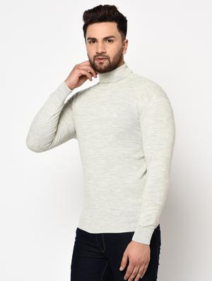 grey solid pullover - 17399341 - Standard Image - 2