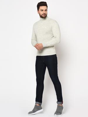 grey solid pullover - 17399341 - Standard Image - 4