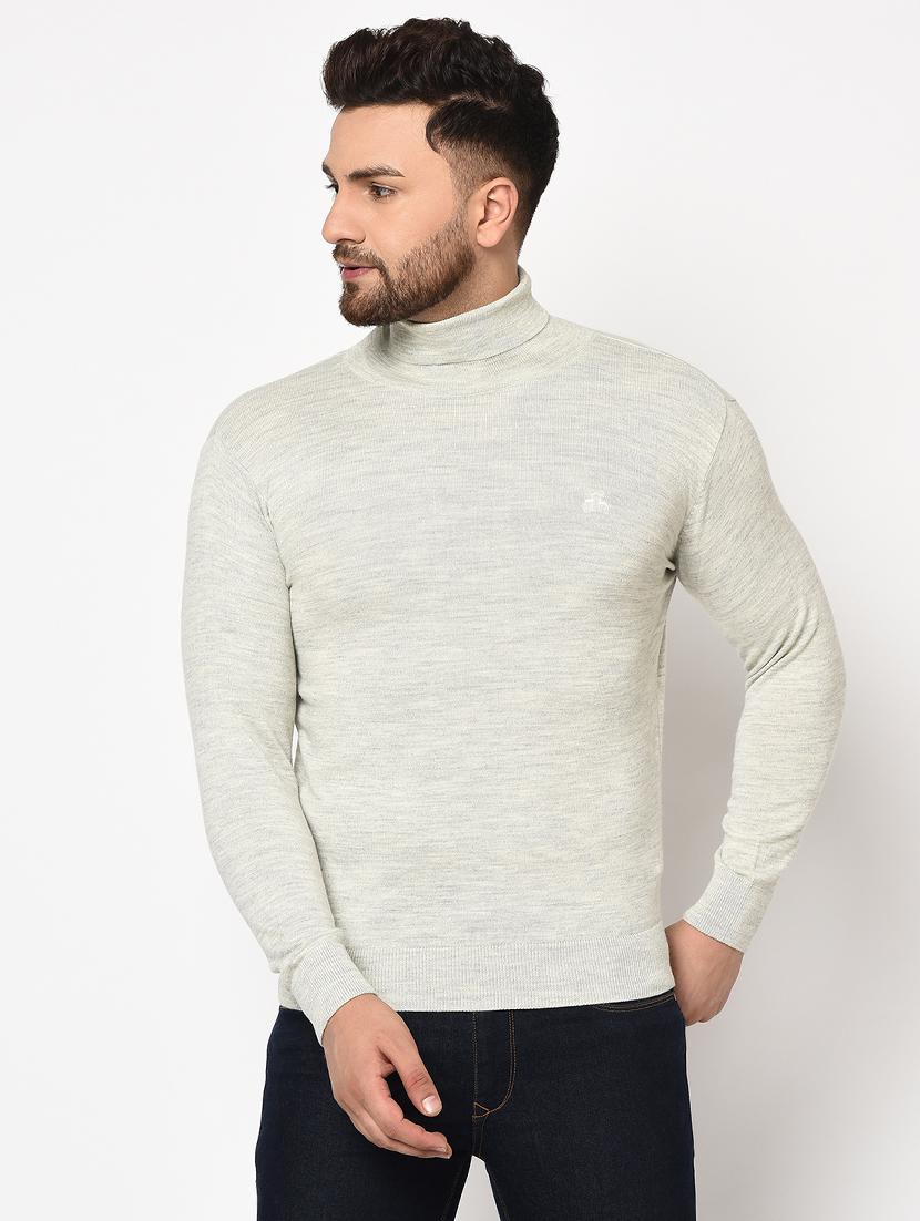 grey solid pullover - 17399341 - Zoom Image - 1