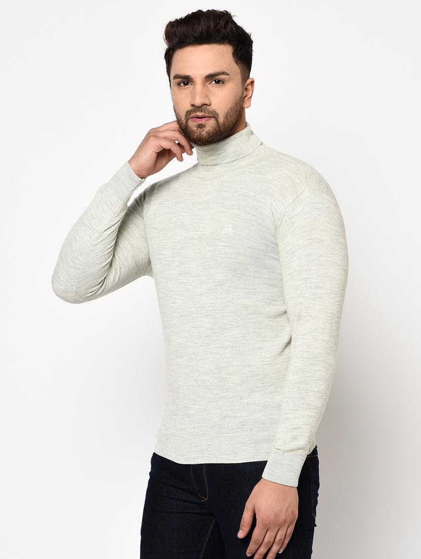 grey solid pullover - 17399341 - Zoom Image - 2