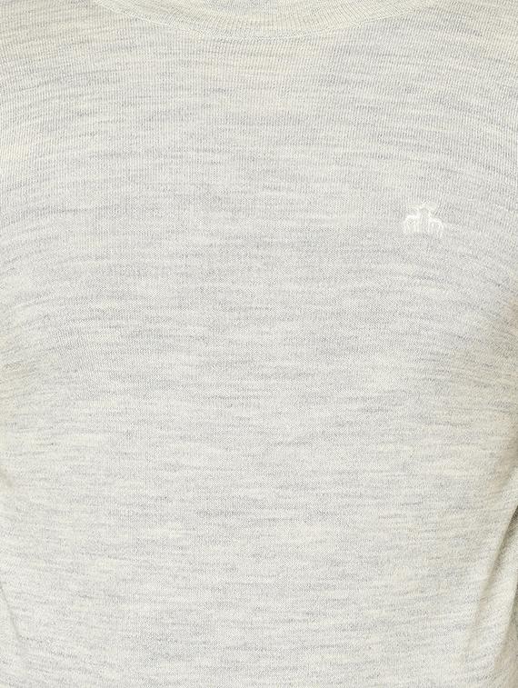 grey solid pullover - 17399341 - Zoom Image - 5