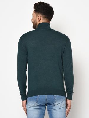 green solid pullover - 17399343 - Standard Image - 3