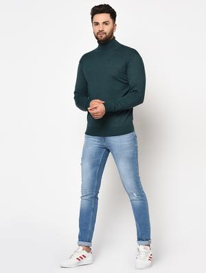 green solid pullover - 17399343 - Standard Image - 4